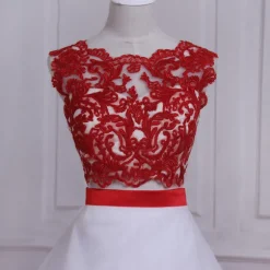 Fashion Princesse Fleurie Robe de Mariée Fleurs Rouges