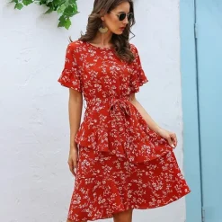 Best Sale Princesse Fleurie Robe d'Été Fleurie Courte