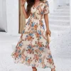 Fashion Princesse Fleurie Robe Fleurie avec Manches