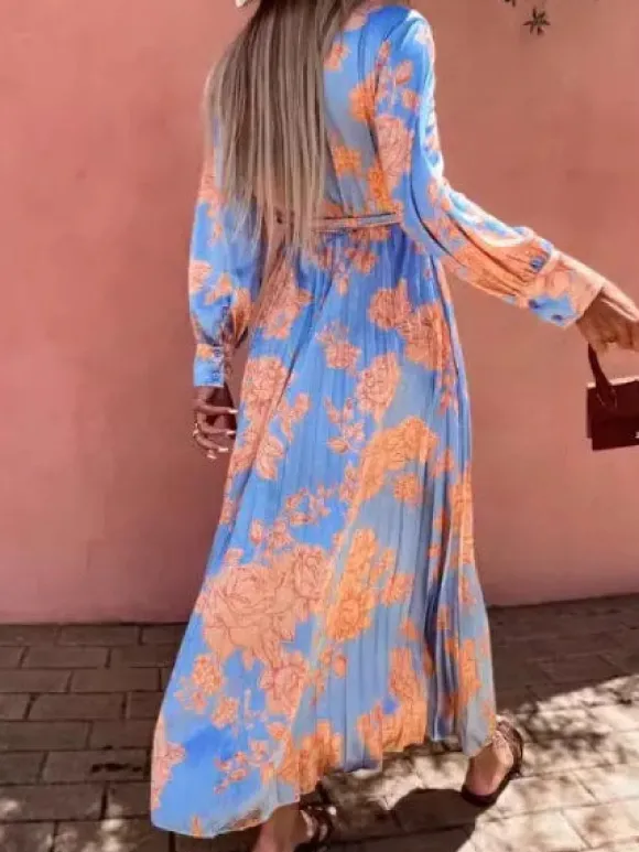 Store Princesse Fleurie Robe Fleurie Bleu Ciel