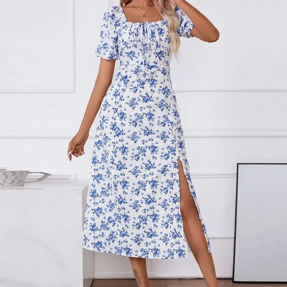 Store Princesse Fleurie Robe Fleurie Col Carré