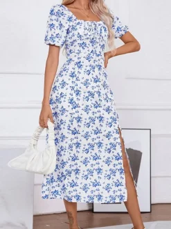 Store Princesse Fleurie Robe Fleurie Col Carré