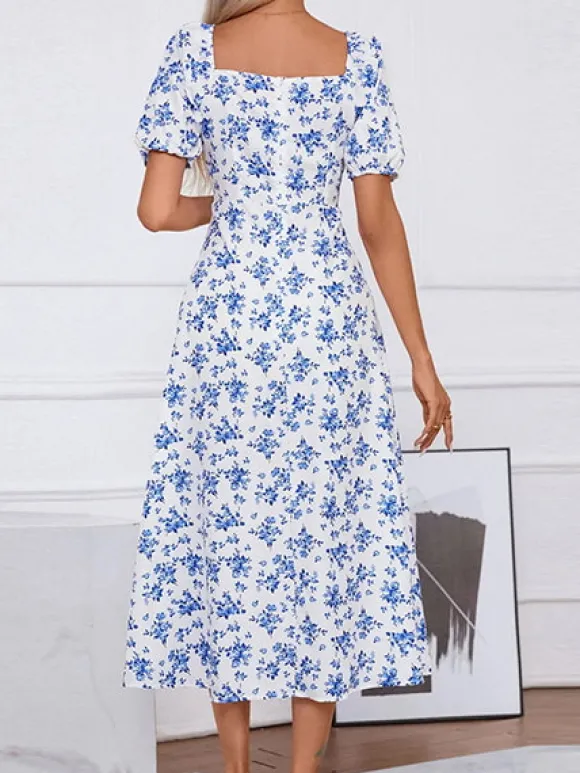 Store Princesse Fleurie Robe Fleurie Col Carré
