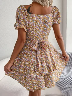 Online Princesse Fleurie Robe Fleurie Courte à Volants