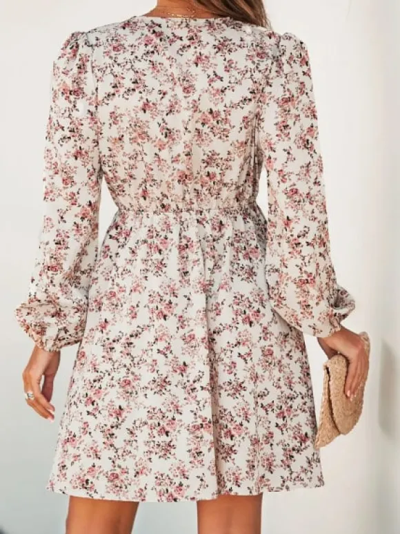 Clearance Princesse Fleurie Robe Fleurie Courte Bohème Chic