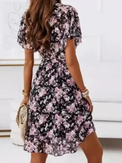 Fashion Princesse Fleurie Robe Fleurie Courte Bohème