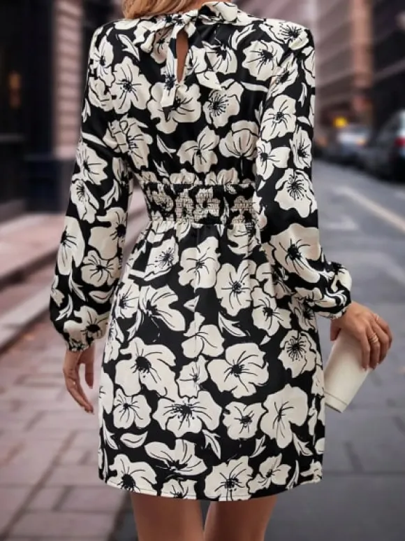 Hot Princesse Fleurie Robe Fleurie Courte Fluide Automne