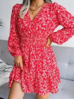 Shop Princesse Fleurie Robe Fleurie Courte Manches Longues