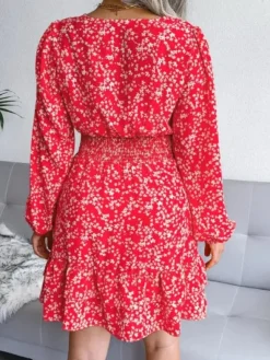 Shop Princesse Fleurie Robe Fleurie Courte Manches Longues