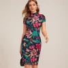 Shop Princesse Fleurie Robe Fleurie Courte Moulante