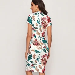 Shop Princesse Fleurie Robe Fleurie Courte Moulante