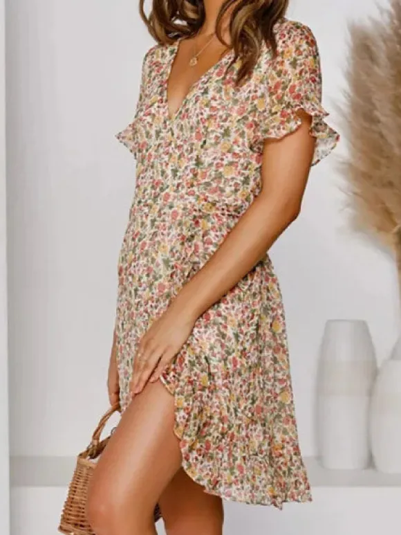 Outlet Princesse Fleurie Robe Fleurie Courte Vacance