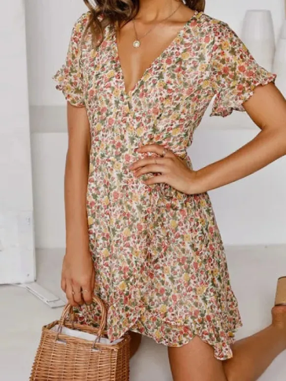 Outlet Princesse Fleurie Robe Fleurie Courte Vacance