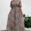 Flash Sale Princesse Fleurie Robe Fleurie Décolleté
