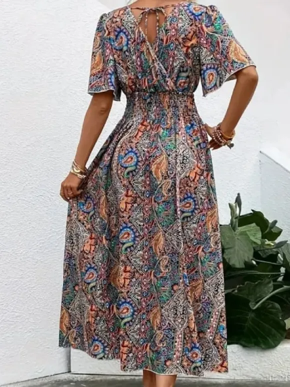 Flash Sale Princesse Fleurie Robe Fleurie Décolleté