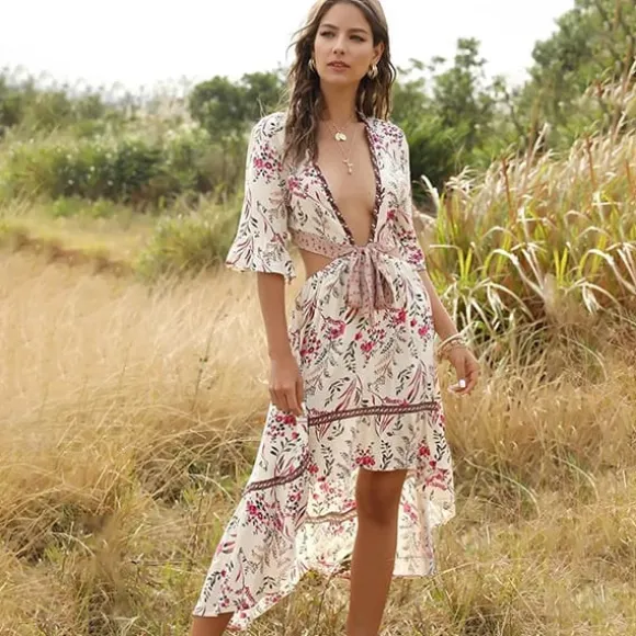 Hot Princesse Fleurie Robe Fleurie Deux Pièces