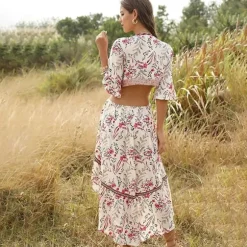 Hot Princesse Fleurie Robe Fleurie Deux Pièces