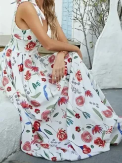 Outlet Princesse Fleurie Robe Fleurie Dos Ouvert