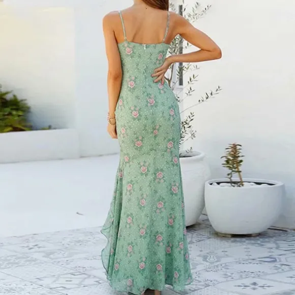 New Princesse Fleurie Robe Fleurie Drapée
