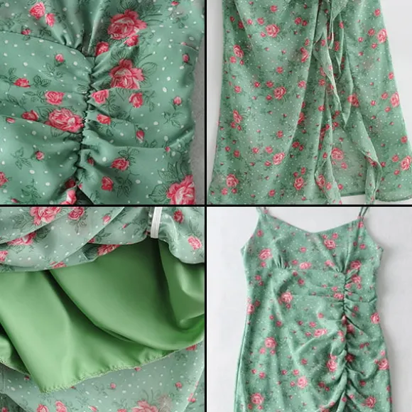 New Princesse Fleurie Robe Fleurie Drapée