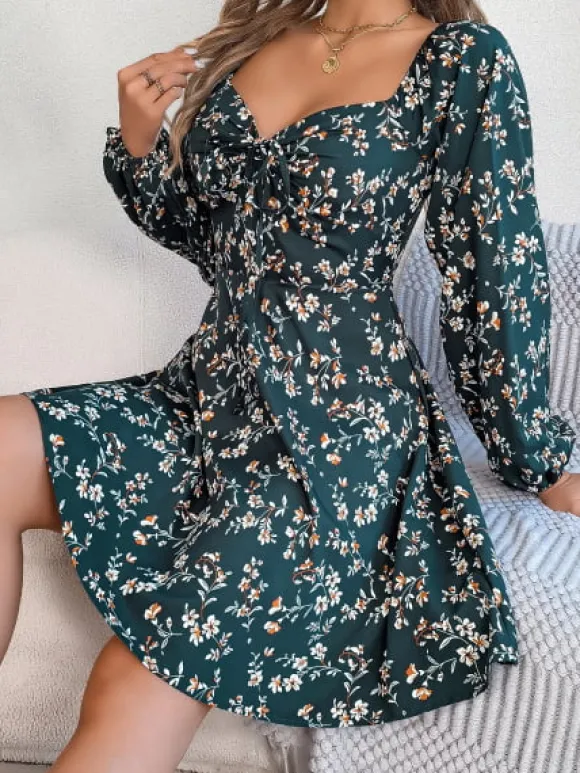Best Princesse Fleurie Robe Fleurie Fluide Verte