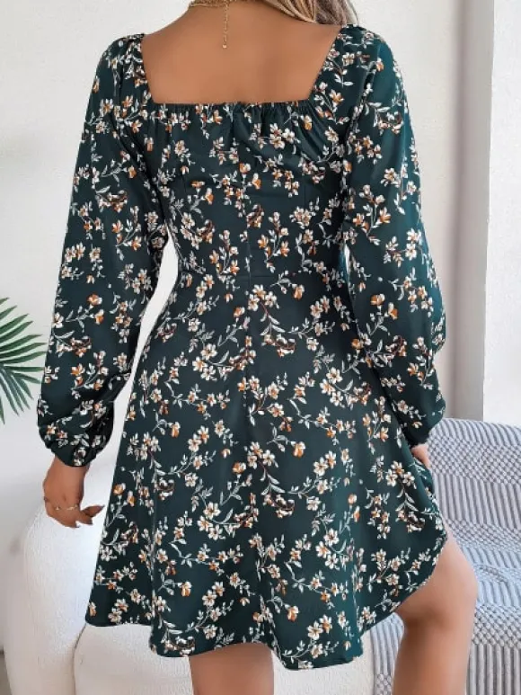 Best Princesse Fleurie Robe Fleurie Fluide Verte