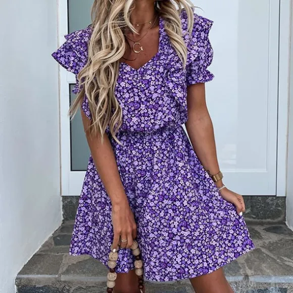 Clearance Princesse Fleurie Robe Fleurie Lilas