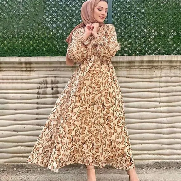 New Princesse Fleurie Robe Fleurie Longue Hijab