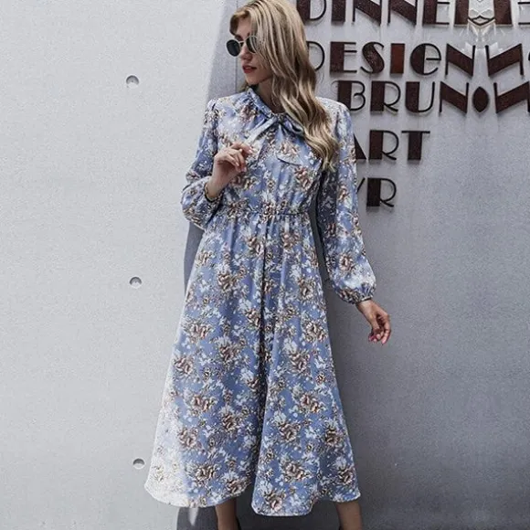 Sale Princesse Fleurie Robe Fleurie Manches Bouffantes