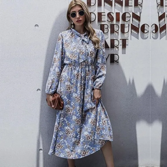 Sale Princesse Fleurie Robe Fleurie Manches Bouffantes