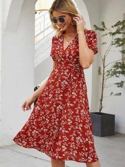 Outlet Princesse Fleurie Robe Fleurie Midi Chic