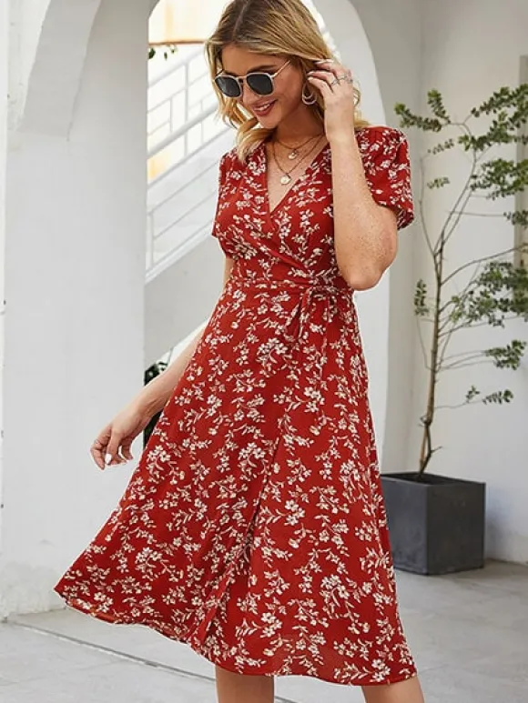 Outlet Princesse Fleurie Robe Fleurie Midi Chic