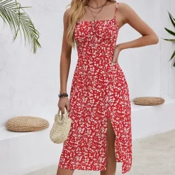 Outlet Princesse Fleurie Robe Fleurie Mi-Longue Femme