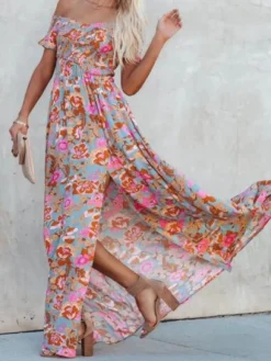 Store Princesse Fleurie Robe Fleurie Épaules Dénudées