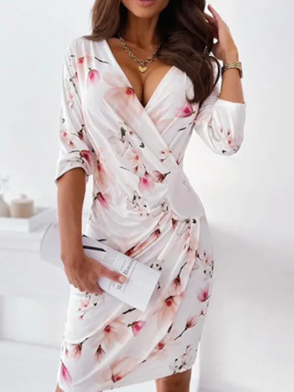Cheap Princesse Fleurie Robe Fleurie Près du Corps