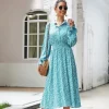 Outlet Princesse Fleurie Robe Fleurie Turquoise