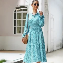 Outlet Princesse Fleurie Robe Fleurie Turquoise