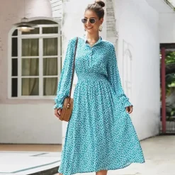 Outlet Princesse Fleurie Robe Fleurie Turquoise