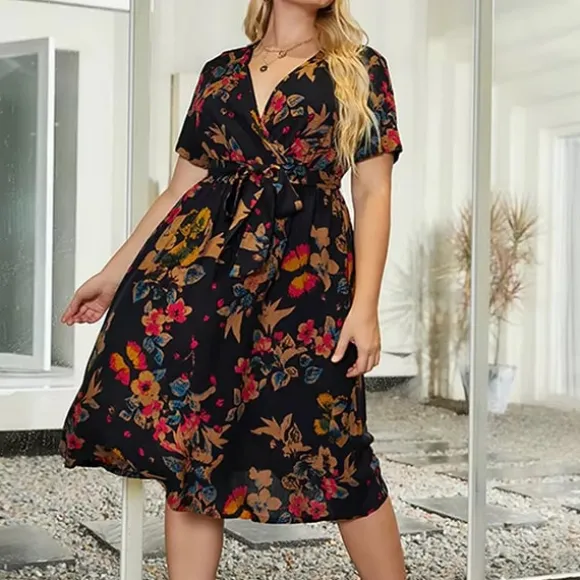Cheap Princesse Fleurie Robe Fluide Fleurie Grande Taille