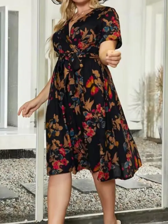 Cheap Princesse Fleurie Robe Fluide Fleurie Grande Taille