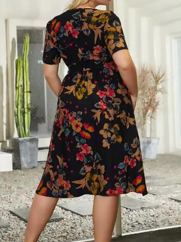 Cheap Princesse Fleurie Robe Fluide Fleurie Grande Taille