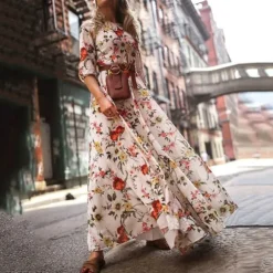 Best Princesse Fleurie Robe Longue Blanche Motif Fleuri