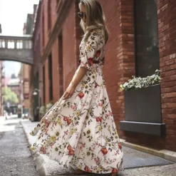 Best Princesse Fleurie Robe Longue Blanche Motif Fleuri