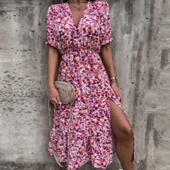 Cheap Princesse Fleurie Robe Longue Fleurie Col V