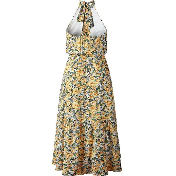 Clearance Princesse Fleurie Robe Longue Fleurie Dos Nu