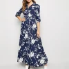 Discount Princesse Fleurie Robe Longue Fleurie Ouverte Devant