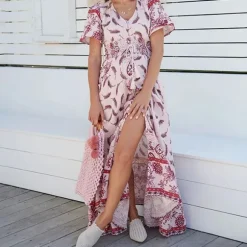 Clearance Princesse Fleurie Robe Longue Fleurie Plumes