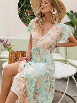 New Princesse Fleurie Robe Longue Fleurie Viscose