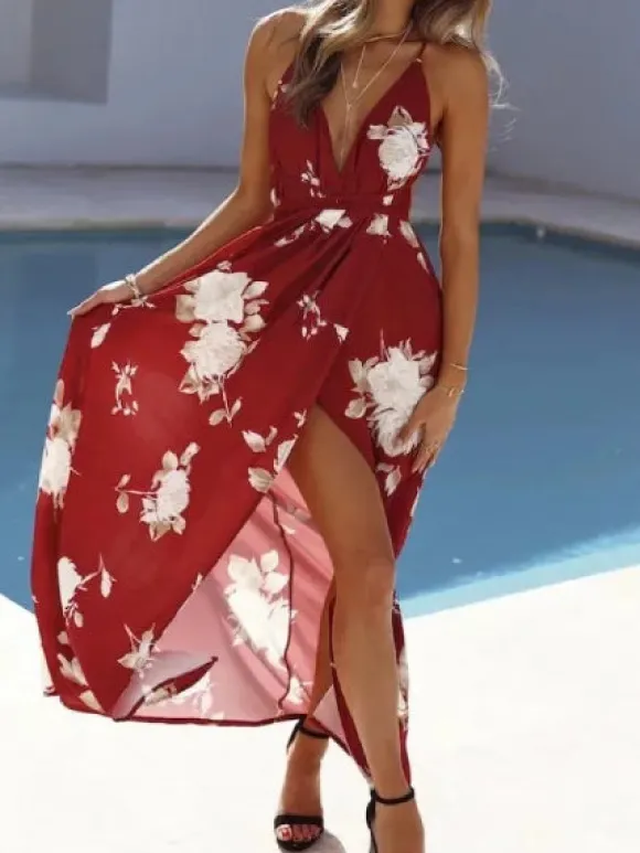 Store Princesse Fleurie Robe Longue Grosse Fleur