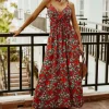 Fashion Princesse Fleurie Robe Longue Imprimé Fleuri